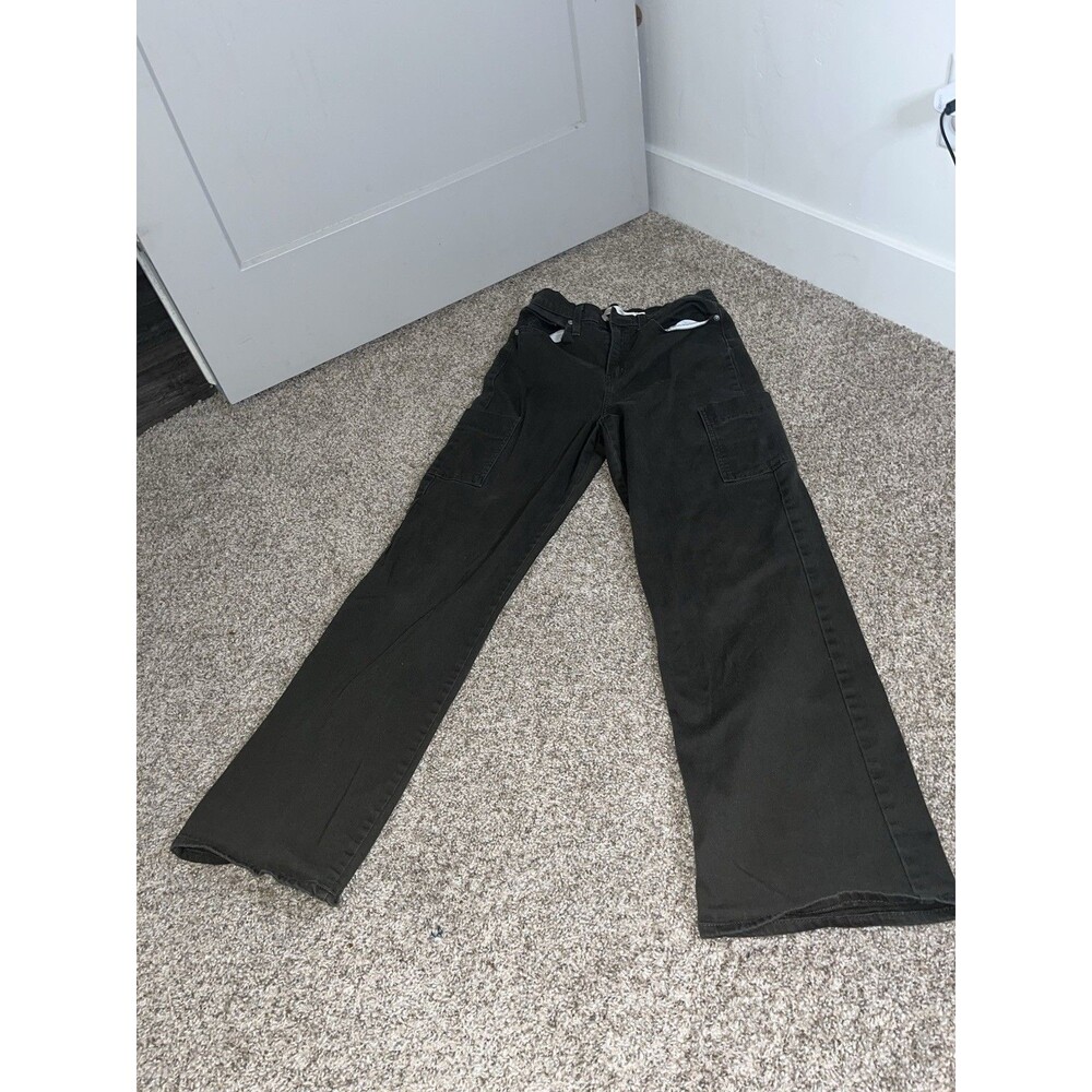 Levi's Heritage High Rise Loose Straight Cargo Pants 6 Olive Green